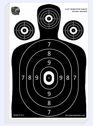 17X25 inches Shooting Range Paper Silhouette Targets–(50 Sheets)
