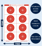 17x25 Inches Shooting Range Paper Bullseye Targets-(50 Sheets)