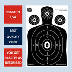 12.5x17 Inches Shooting Range Paper Silhouette Targets-(100 Sheets)